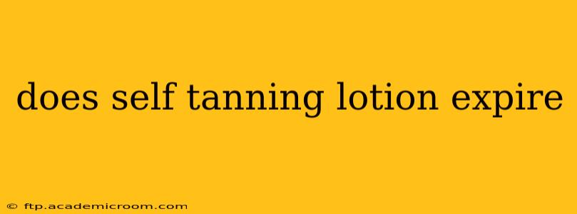 does self tanning lotion expire
