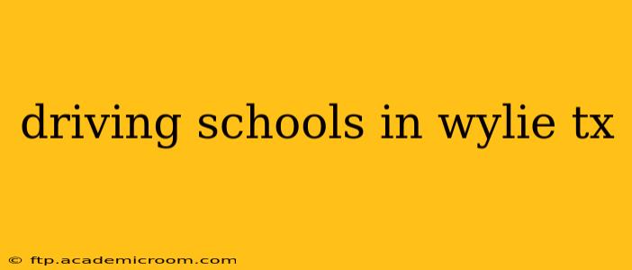 driving schools in wylie tx