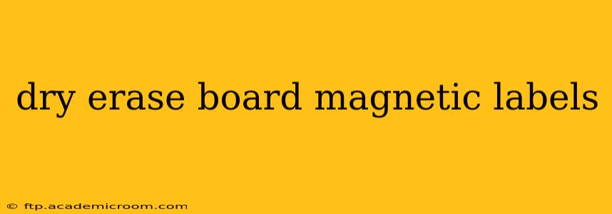 dry erase board magnetic labels
