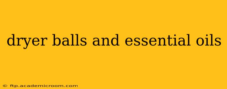 dryer balls and essential oils