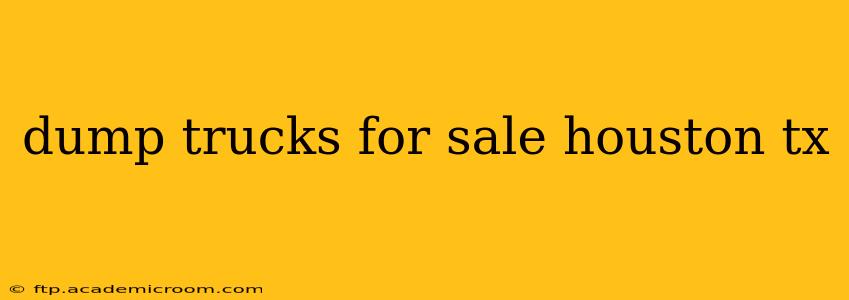 dump trucks for sale houston tx