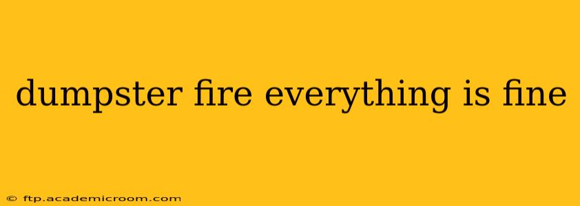 dumpster fire everything is fine