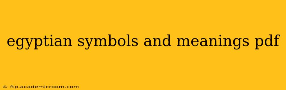 egyptian symbols and meanings pdf