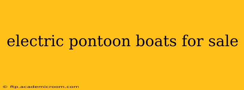 electric pontoon boats for sale