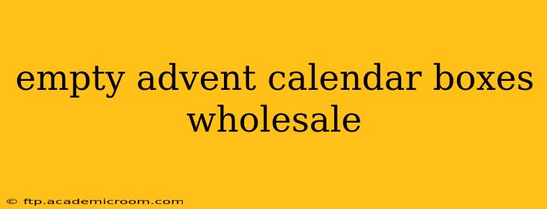 empty advent calendar boxes wholesale