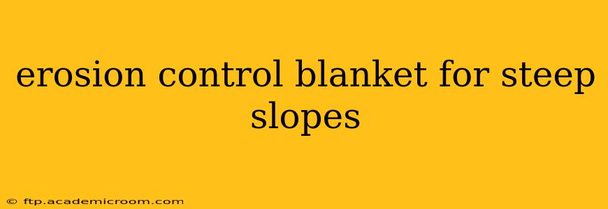 erosion control blanket for steep slopes