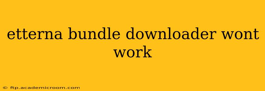 etterna bundle downloader wont work