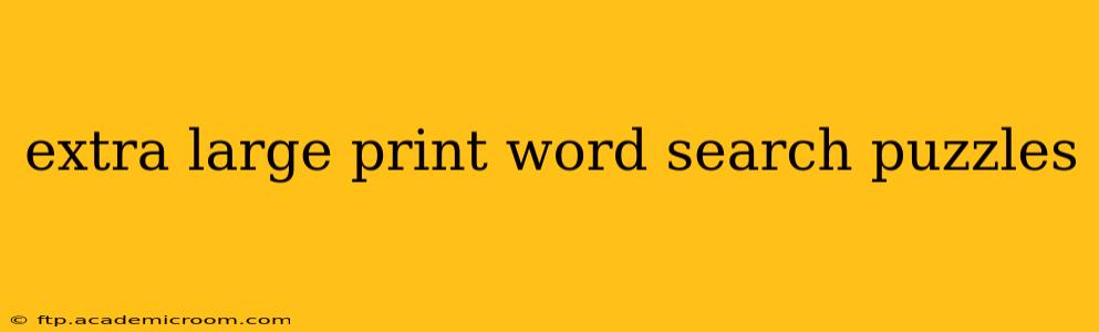extra large print word search puzzles
