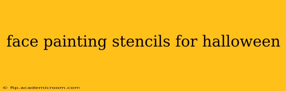 face painting stencils for halloween
