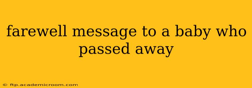 farewell message to a baby who passed away