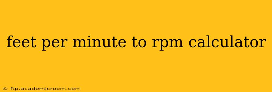 feet per minute to rpm calculator