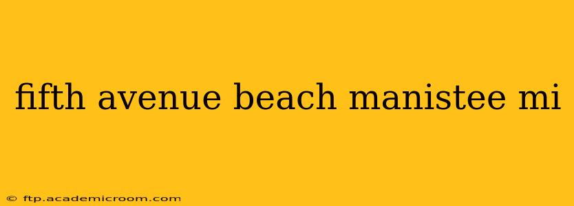 fifth avenue beach manistee mi