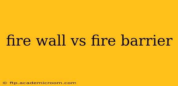 fire wall vs fire barrier