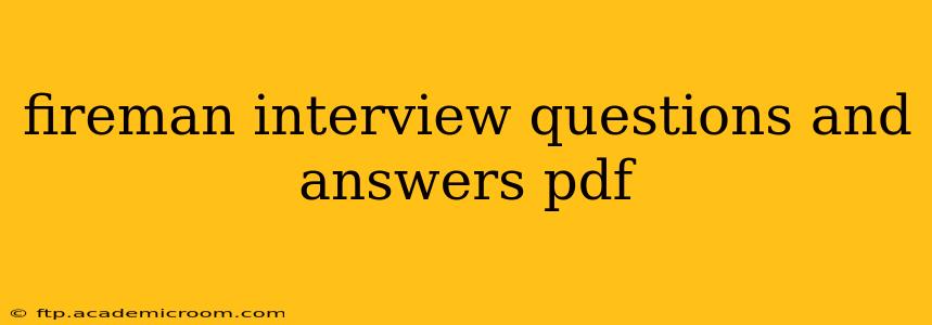 fireman interview questions and answers pdf