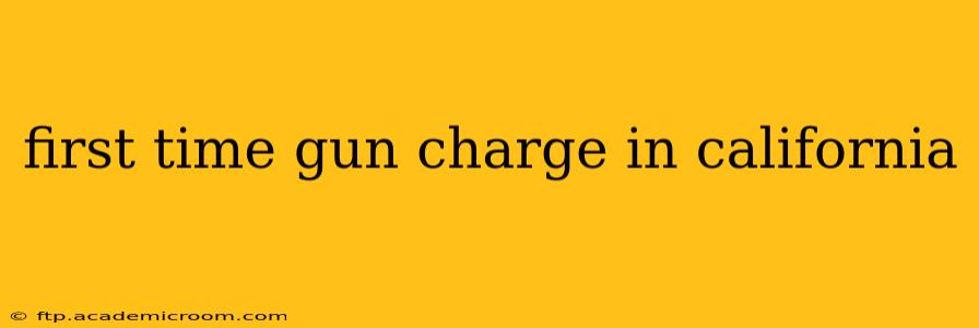 first time gun charge in california