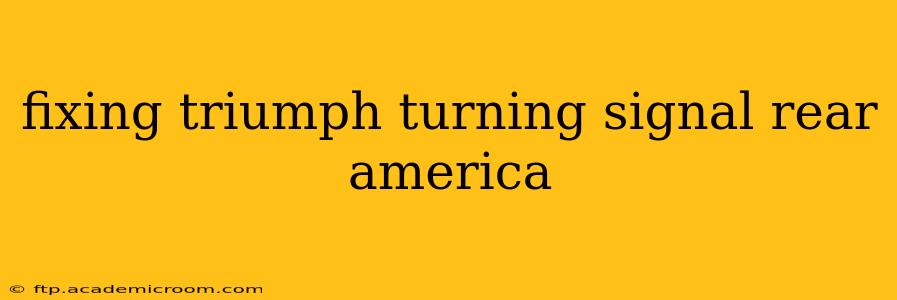 fixing triumph turning signal rear america