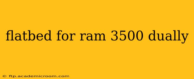 flatbed for ram 3500 dually