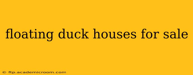 floating duck houses for sale
