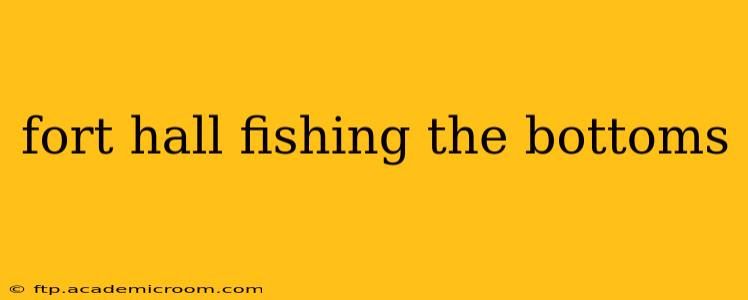 fort hall fishing the bottoms