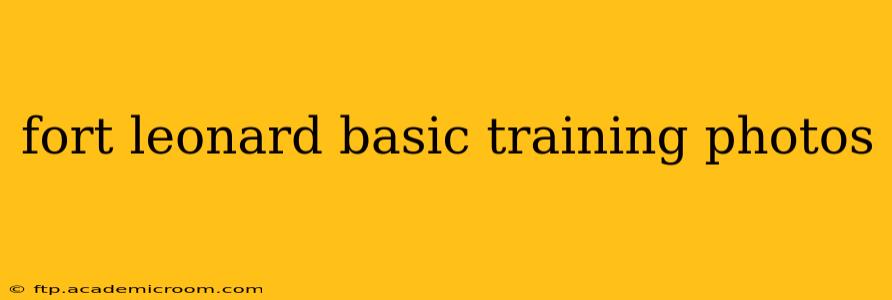 fort leonard basic training photos