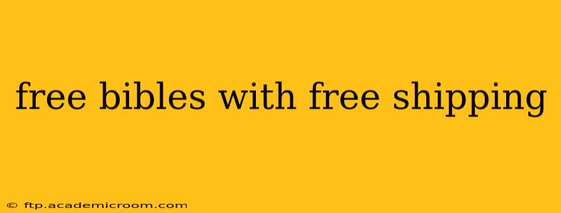 free bibles with free shipping
