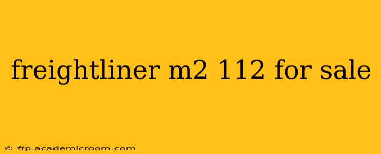 freightliner m2 112 for sale