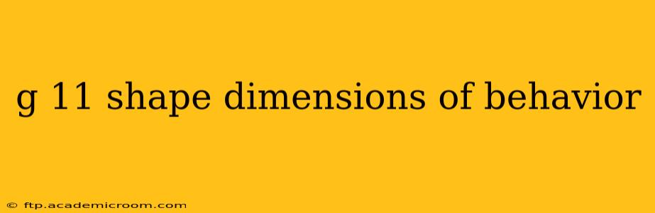 g 11 shape dimensions of behavior