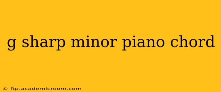 g sharp minor piano chord