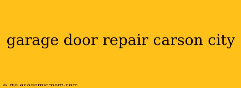 garage door repair carson city
