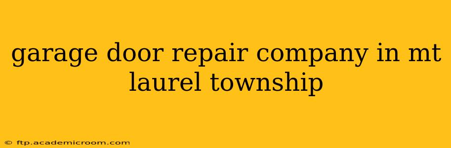 garage door repair company in mt laurel township