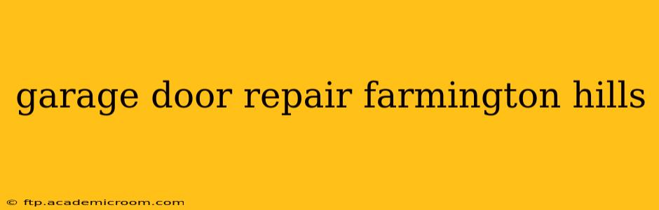 garage door repair farmington hills