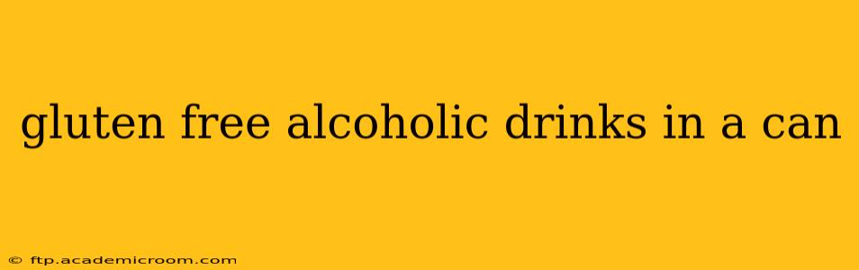 gluten free alcoholic drinks in a can
