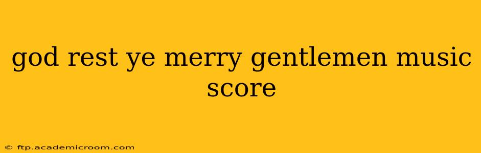 god rest ye merry gentlemen music score