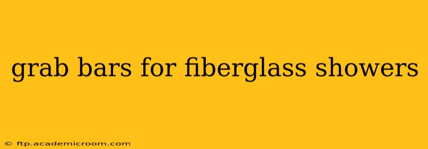 grab bars for fiberglass showers