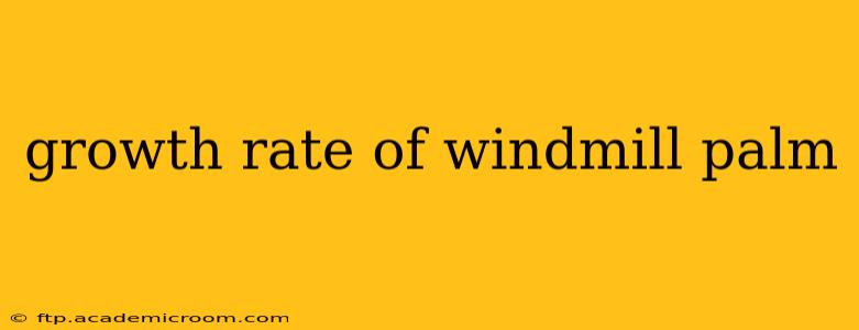 growth rate of windmill palm