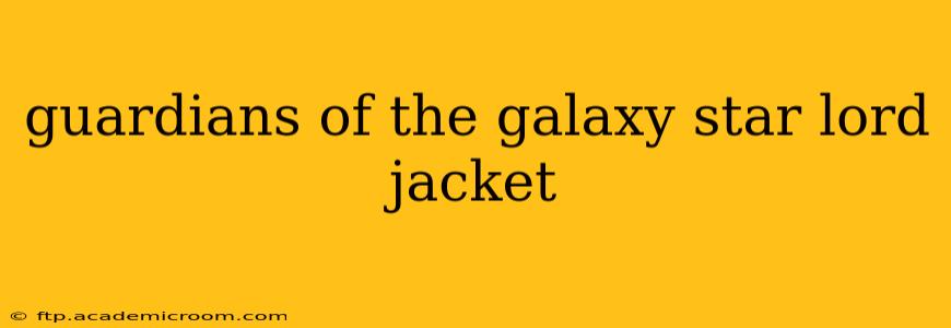 guardians of the galaxy star lord jacket