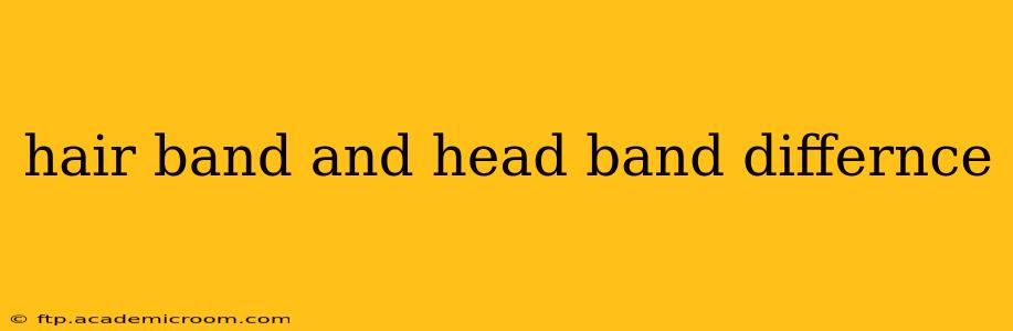 hair band and head band differnce