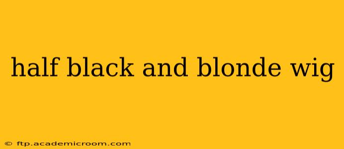 half black and blonde wig
