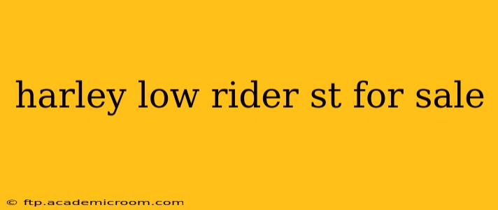 harley low rider st for sale