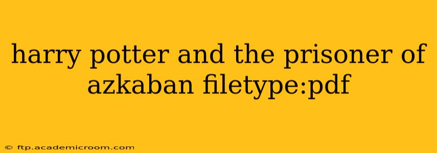 harry potter and the prisoner of azkaban filetype:pdf
