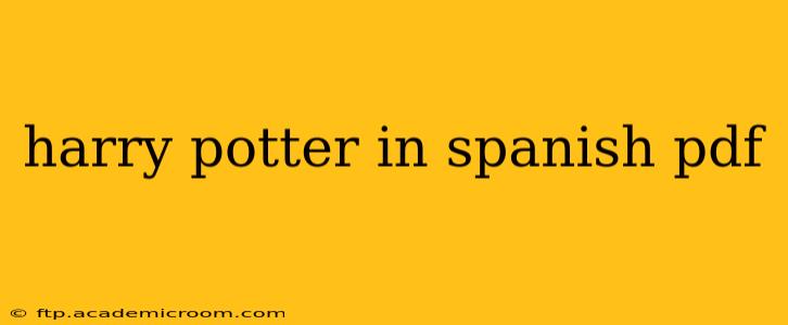 harry potter in spanish pdf