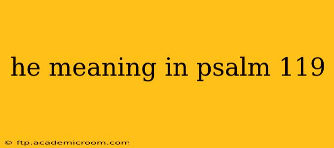 he meaning in psalm 119