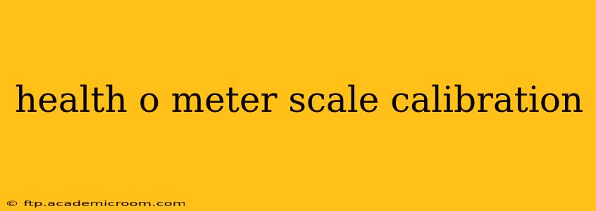 health o meter scale calibration