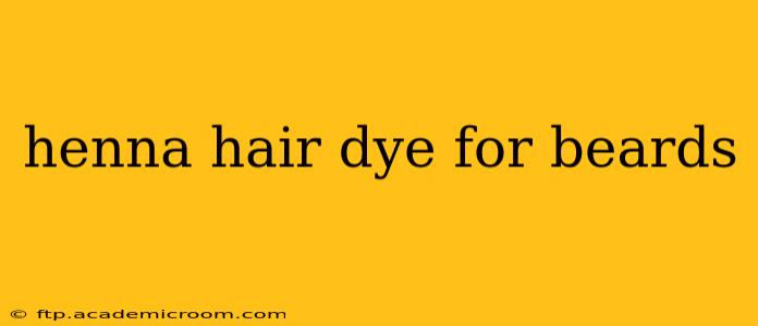 henna hair dye for beards