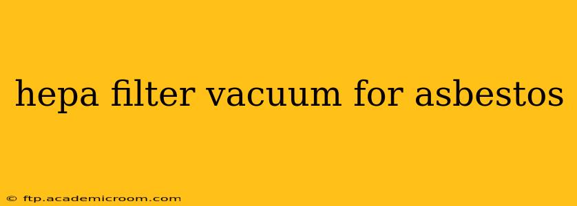 hepa filter vacuum for asbestos
