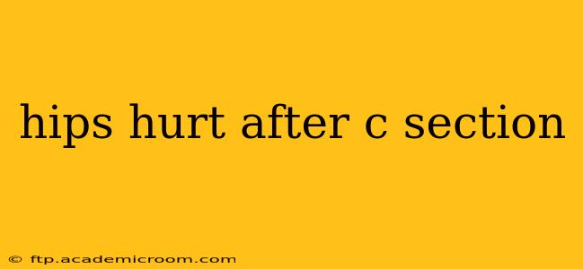 hips hurt after c section