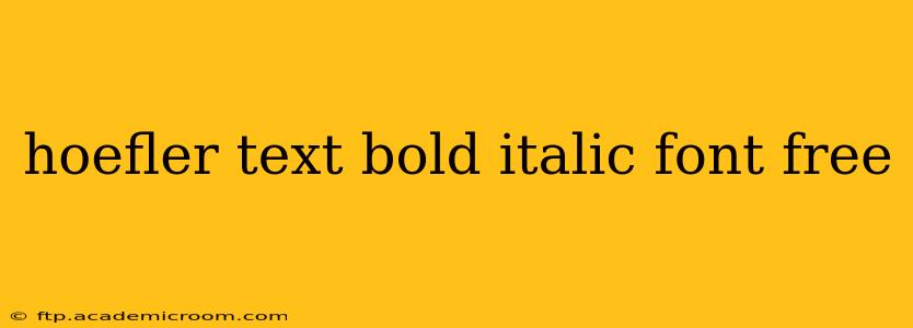 hoefler text bold italic font free