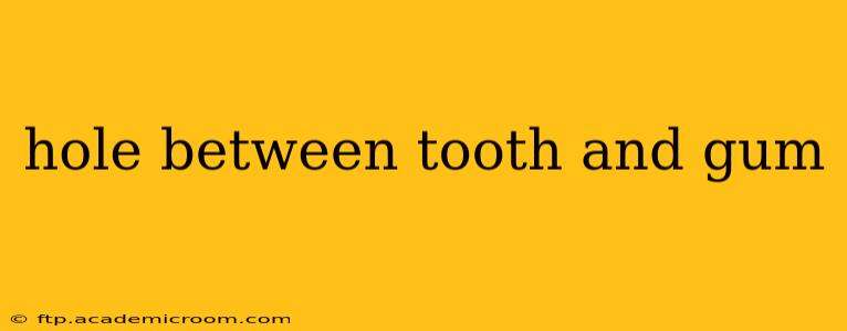 hole between tooth and gum
