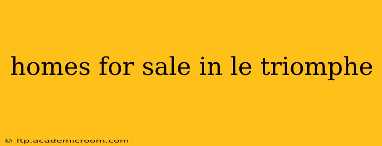 homes for sale in le triomphe