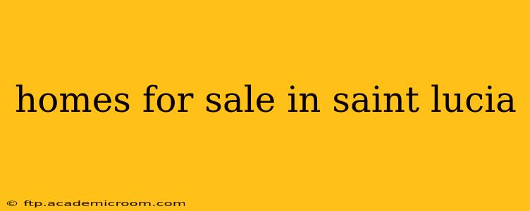 homes for sale in saint lucia